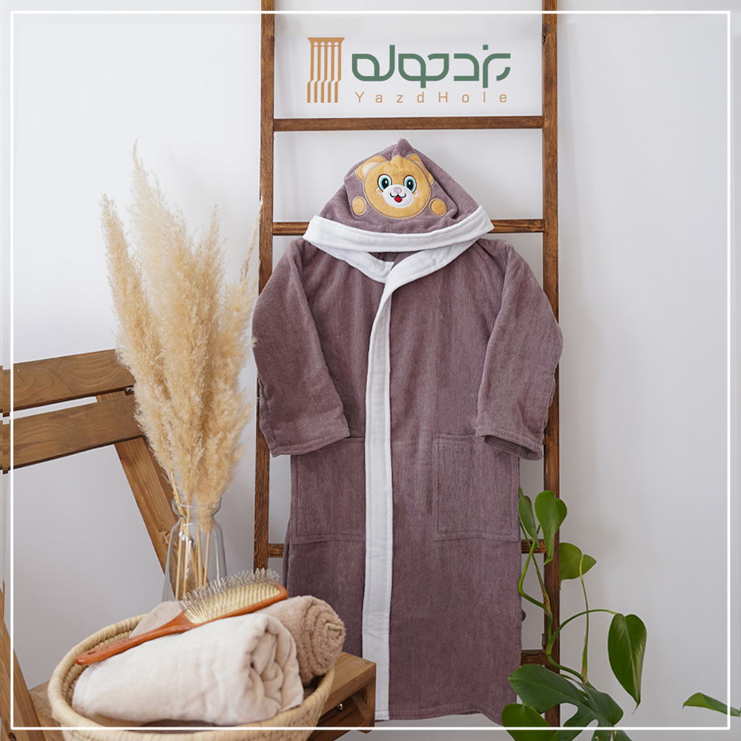 حوله تنپوش عروسکی خرس قهوه ای پررنگ