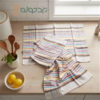 دستمال نخی یزدی 2 تایی 50*50 شطرنجی رنگی