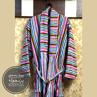 حوله‌ تنپوش نخ رنگی یقه زبرا